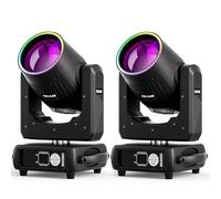 2 piezas 295W Beam Cabeza Móvil LED 14 Colores14 Gobos Mini Iluminación de Escenario Prisma nebulización Foco Electrónico Luces de Fiesta para DJ Disco bar Cumpleaños Discoteca