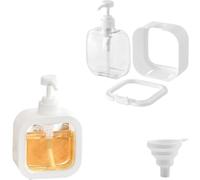 2 Piezas 300ml Dispensador de Botella para Gel y Champu Recargable Dispensador Dispensador de Jabón Jabón Líquido Cocina Viene con Embudo Plegable PP Dispensador de Detergente para Ropa