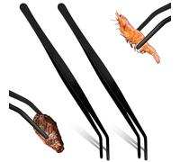 2 Piezas 304 Acero Inoxidable Pinzas de Cocina Profesionales，Pinzas Chef, Acero Inoxidable de Precision para Emplatar，Utensilios de Cocina Adecuado para Cocinero, Barbacoa, Servir，Horneado