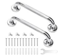 2 Piezas 30CM Agarraderas Baño para Mayores, Asidero Ducha Acero Inoxidable 304, Asa de Seguridad para Baño, Agarrador Ducha para Niños, Minusvalidos y Mujeres Embarazadas