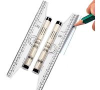 2 Piezas 30cm Rolling Regla,Regla Paralela de Plastico,Regla Paralela Rodante Multiuso,para herramienta de dibujo Medición Diseño,para Diseñadores,Arquitectos,Estudiantes