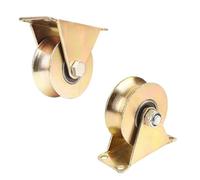 2 Piezas 30mm Ruedas Poleas para Cuerda, Rueda Puerta Corredera en U Polea de Inversión Rueda con Ranura en U para Cuerdas Cable de Acero, Capacidad de Carga 200kg (30mm-2 Piezas)