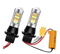 2 Piezas 3157 3047 3057 3155 5630 Bombillas LED Interruptor Blanco/ámbar LED Luz de Señal de Giro DRL Canbus sin Errores 2835 42 SMD 12V LED con 50W 6ohm Resistencias de Carga
