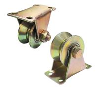 2 Piezas 31mm Ruedas Poleas para Cuerda, Rueda Puerta Corredera en V Polea de Inversión Rueda con Ranura en V para Cuerdas Cable de Acero, Capacidad de Carga 200kg (31mm-2 Piezas)
