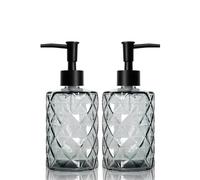 2 Piezas 330ml Dispensador Jabon Baño, Jabonera Cocina, Dispensador de Jabon, Soap Dispenser, pour Salles de Bain et Les Cuisines, Équipés de Pompes Manuelles