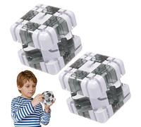 2 piezas 3D laberinto rompecabezas dados maze Cube 3D laberinto bola 3 × 3 ABS para adolescentes y adultos niños, cumpleaños y Navidad (gris)