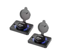 2 Piezas 4 Puertos 12V Salida USB Montaje en Pared con Doble USB C PD y Doble USB A QC Carga Rápida para Vehículos Camiones Barcos Marinos