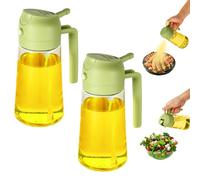 2 Piezas 450ml 2 en 1 Dispensador de Aceite y Pulverizador de Aceite, Vertedor Dispensador de Aceite de Oliva para, Cocina, Cocinar,Freidora de Aire,Ensalada, Barbacoa