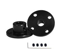 2 Piezas 4mm Rígido Brida Acoplamiento De Eje, Aleación De Aluminio Conector De Acoplamiento Del Eje Del Motor Para El Modelo De Rc, Piezas De Bricolaje, Negro