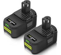 2 Piezas 5.5Ah Repuesto para Ryobi batería 18V 5500mAh para Ryobi batería 18V RB18L50 RB18L40 RB18L25 RB18L15 RB18L13 P108 P107 P103 P102 con indicadoras LED Herramientas de la Batería