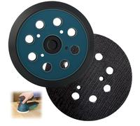 2 Piezas 5 Pulgadas 8 Agujeros Almohadillas de Repuesto para Lijadora, Plato Soporte Redondo de Gancho con MAKITA BO5031,M9204,BO5021 BO5041 M9202B M9204B BO5010