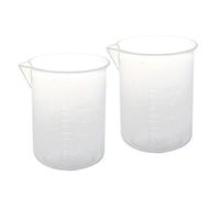 2 Piezas 50 Ml Laboratorio PláStico Agua LíQuido Vaso Medidor Transparente