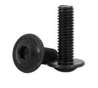 2 piezas-50 piezas M2 M2.5 M3 M4 M5 M6 M8 M10 Grado 10.9 Negro Hexágono Interior Botón Redondo Brida Cabeza Con Arandela Collar Tornillo(M3X6 20PCS)