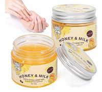 2 Piezas 50g Mascarilla de Cera para Manos, Cera para Pelar las Manos, Leche de Miel Cera para Manos Peeling Hidratante Cera Nutritiva para Blanquear