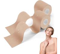 2 Piezas 5m * 5cm Cinta de Levantamiento de Senos Sujetador Adhesivo Boob Tape Cinta Adhesiva Pecho Sujetador Invisible Adecuado para Cabestros Trajes de Baño Vestidos de Fiesta