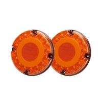 2 piezas 7 pulgadas 36LED luces traseras de autobús redondo parada trasera freno luz trasera flash luz trasera 12-24V compatible para auto camión caravanas camión coche RV (2 piezas amarillo)(2 piezas