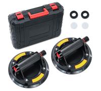 2 Piezas 8.2" Ventosas para Cristal con Maleta | Máx Cargas 200KG,Ventosas para Azulejos, Ventosa de Vidrio,Ventosas para Cristales profesional para Levantar Vidrio,Azulejos,Mármol