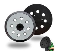 2 Piezas 8 Agujeros Almohadillas Lijadora de Gancho Reutilizable, 5 inch/125mm Lijadora Excéntrica Almohadilla de Respaldo, Caucho Plato de Lija con Hook y Loop para Compatibilidad Múltiple