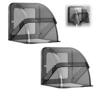 2 Piezas, 87 * 90 MM Tapa Enchufes, No es Necesario Hacer Agujeros Tapa Enchufes Pared, Impermeable Tapa Enchufes, Enchufe Transparente Cubierta Adecuado para Baños, Cocinas, Negro Transp (1)
