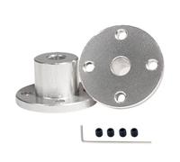 2 Piezas 8mm Rígido Brida Acoplamiento De Eje, Aleación De Aluminio Conector De Acoplamiento Del Eje Del Motor Para El Modelo De Rc, Piezas De Bricolaje, Plata
