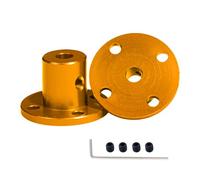 2 Piezas 8mm Rígido Brida Acoplamiento De Eje, Aleación De Aluminio Conector De Acoplamiento Del Eje Del Motor Para El Modelo De Rc, Piezas De Bricolaje, Dorado