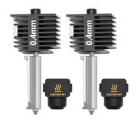 2 piezas A1 Mini/A1/A2L Hotend de 0,4 mm Hotend con boquilla de acero endurecido integrada, repuesto de bloque de calor de extrusora rápida intercambiable en caliente para impresora 3D Bambu Lab A1/A1