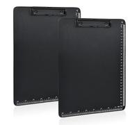 2 Piezas A4 Portapapeles de Aleación de Aluminio con Pinza,22,6x31,6 cm Negro Clipboards Tablero de Escritura,Tablilla con Sujetapapeles para Oficina Restaurante Escuela
