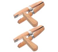 2 Piezas Abrazadera de Madera, Pinza Manual para Anillos | Mordazas Acolchadas, Sistema de Cuña Suave, Uso en Banco, para Lijar, Serrar y Engastar