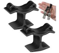 2 Piezas Abrazadera para Silbatos Clip de Dedo, Plástico PVC Negro | Accesorio Portátil para Árbitros y Campamentos, Uso Manos Libres, Resistente al Desgaste