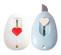 2 Piezas Abrecartas Cortador de Caja,Cortador Estándar para Multiusos, Cortador Estándar,Cuchillo de Papelería Para Cartón Papel Caja O Embalaje,Mini Cuchillos de Arte de Utilidad Para Alfombras