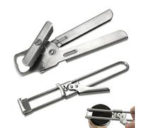 2 Piezas Abrelatas de acero inoxidable, Abridor de Tarros Manual Ajustable, abrelatas profesional 2 en 1 para, Abrelatas Multifunción para Familias, Mujeres, Personas con Artritis y Personas Mayores