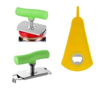 2 Piezas Abrelatas sin Esfuerzo para Artritis Duradero, Resina ABS Abridor de Tapas en Cocina Multifuncional, Resistente Ajustable Inoxidable Abre Botes Tarros para Herramienta de Ahorro Esfuerzo
