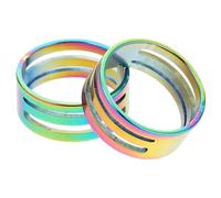 2 Piezas Abridor de Anillos de Salto de Acero Inoxidable Circular | 4 Ranuras, para Manualidades Diarias y Proyectos de Reparación