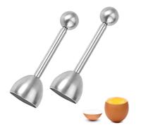 2 Piezas Abridor de Huevos Acero Inoxidable Cortador de Ccáscara de Huevo Separador De Claras De Huevo Para Huevo Duro Crudo Blando