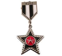 2 piezas Academy Style Star Badge Suit Shirt Sweater Collar Broche de cadena para hombres Mujeres