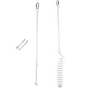 2 Piezas Acero Inoxidable Comedero Colgante para Pájaros con Cadena | Superficie Lisa, Reutilizable Desperdicio, para Jaulas, Patio Trasero, Conures y Conejos