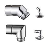 2 piezas Adaptador Alcachofa de Ducha, Latón 90°/135° Adaptador Alcachofa Ducha de Mano, Resistente, Durable, Adecuado para G1/2 Pulgada Brazos de Ducha, Cabezales de Ducha Mangueras Interfaz (Latón)