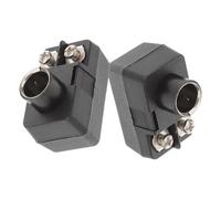 2 Piezas Adaptador de Antena TV, 300 a 75 Ohmios Negro | Conector F Macho, ABS y Metal, para Antenas Exteriores y Cable Coaxial, Instaladores y Cortadores