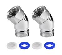 2 Piezas Adaptador de Ducha de Mano 135 Grados, G1/2 Adaptador del Brazo de la Ducha, Conector Angular para Ducha Resistente para Alcachofa de Ducha Brazos de Ducha