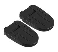 2 Piezas Adaptador de Pedales, Reposapiés de Triciclo, Negro | Plástico Superficie Antideslizante, Apoyo Ergonómico para Ruedas Delanteras, Uso Exterior en Rutas Largas