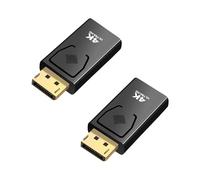 2 Piezas Adaptador DisplayPort a HDMI, Conector DP Macho a HDMI Hembra, Soporte 4K 30Hz, Convertidor de Vídeo y Audio para Monitores, HDTV, Proyectores y Portátiles, Plug & Play, Duradero y Portátil