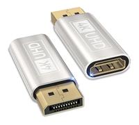 2 Piezas Adaptador DisplayPort a HDMI,unidireccional DP a hdmi Macho a Hembra,4K@30Hz/2K@60Hz/1080P@120Hz DisplayPort a HDMI Compatible con portátiles,Ordenadores de Escritorio,HP,HDTV proyectores
