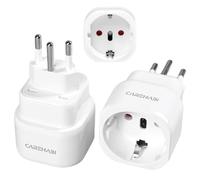 2 Piezas Adaptador Enchufe Suiza, Adaptador Enchufe España a Suiza, Adapter de UE a Switzerland, Tipo J para Ruanda, Liechtenstein