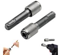 2 Piezas Adaptador porta brocas SDS-Plus 6,35mm (1/4'') Hexagon Socket Hex Shank Brocas Conversor Socket Accesorios para martillos perforadores SDS para taladros eléctricos de impacto