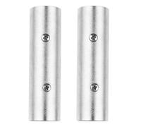 2 Piezas Adaptador XLR Macho a Macho de 3 Pines, Acoplador Inline | Aleación de Aluminio y Núcleo de Cobre, para Micrófono y Mezclador, Color Plata