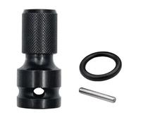 2 Piezas Adaptadores De Broca, Adaptador de Llave de Impacto de Vaso Enchufe Telescópico Taladro Chuck 1/2" a Vástago Hexagonal de 1/4" Hexagonal Hembra Adaptador para Llave de Trinquete Impact