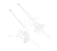 2 Piezas Adorno de Bailarina, Muñeca Acrílica | Colgante Plata para Ventana y Árbol, Decoración Navideña Precisa, Figura Adorable de Alta Fiabilidad