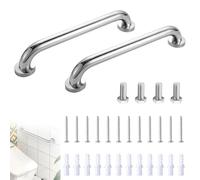 2 Piezas Agarraderas Baño para Mayores, 30cm Asidero Ducha de Acero Inoxidable Antideslizante Asidero Baño para Ducha, Bañera, Cocina, inodoro y pasos