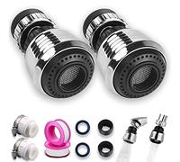 2 Piezas Aireador de Grifo de 360 Grados, Extensor Grifo Cocina, El Grifo Antisalpicaduras tiene dos Modos de Salida de Agua para Aumentar la Presión y Ahorrar Agua, Conecte el Grifo