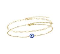 2 Piezas Ajustable Azul Evil Eye Amulet Amulet Amulete Protección de joyería Charm Mujeres y Presente para Cualquier ocasión